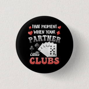 Bóton Redondo 2.54cm Engraçado Euchre Aquele Momento Em Que Seu Parceir