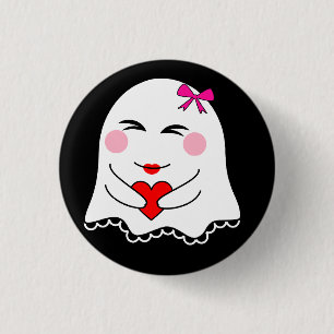 Bóton Redondo 2.54cm Engraçado Fantasma emoji!