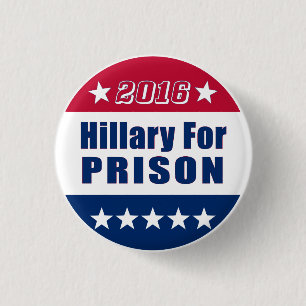 Bóton Redondo 2.54cm engraçado Hillary para a eleição 2016 da pris
