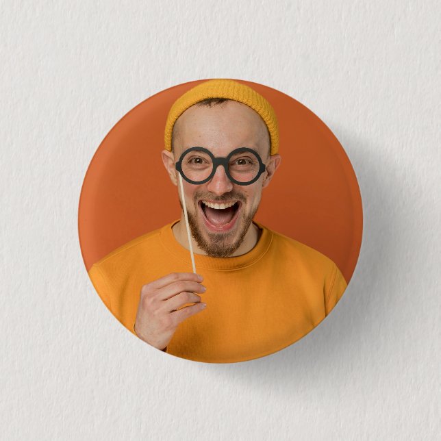 Bóton Redondo 2.54cm Envio de Selfie de Foto Engraçada (Frente)