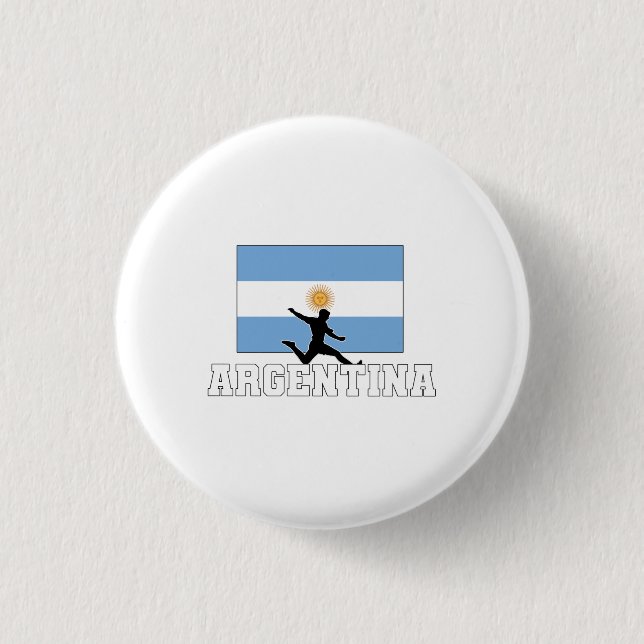 Bóton Redondo 2.54cm Equipe Nacional de Futebol da Argentina (Frente)