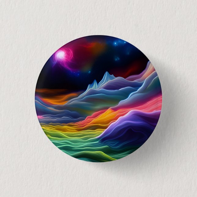 Bóton Redondo 2.54cm Escape espacial fantasia (Frente)