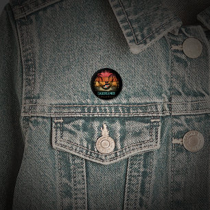 Bóton Redondo 2.54cm Escape tropical de Gato Legal e Sonhador