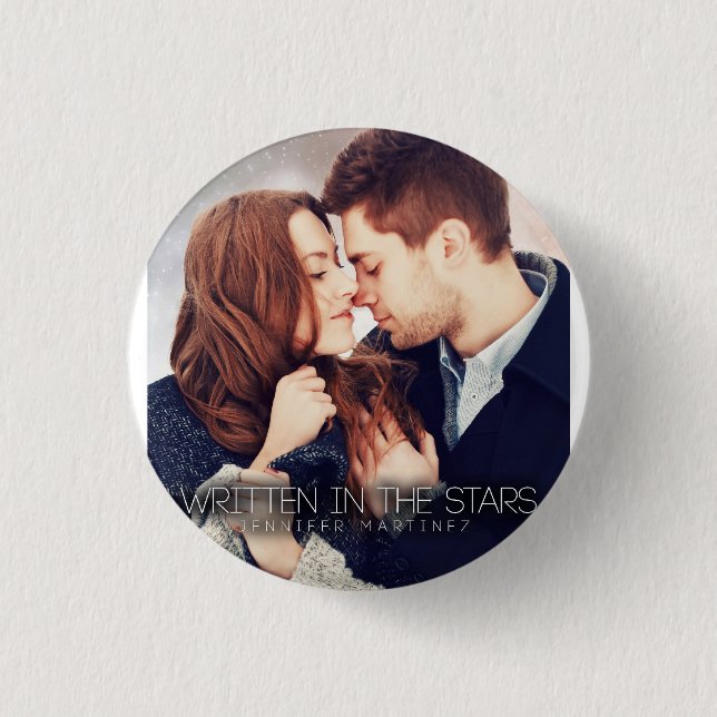 Bóton Redondo 2.54cm Escrito no botão das estrelas (Frente)