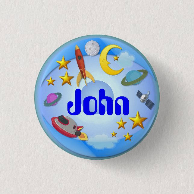 Bóton Redondo 2.54cm Espaço Diário ~ Botão Nome # 2 (Frente)