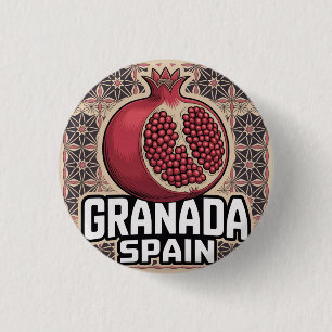 Bóton Redondo 2.54cm Espanha Granada Pomegranate Sticker