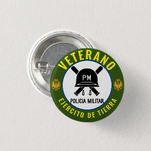 Bóton Redondo 2.54cm Espanha VETERANA DA POLÍCIA MILITAR