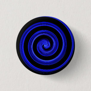 Bóton Redondo 2.54cm Espiral negra e azul