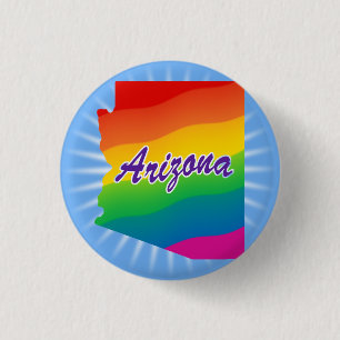 Bóton Redondo 2.54cm Estado da Arizona Arco-Íris