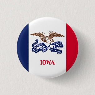 Bóton Redondo 2.54cm Estado de Iowa USA