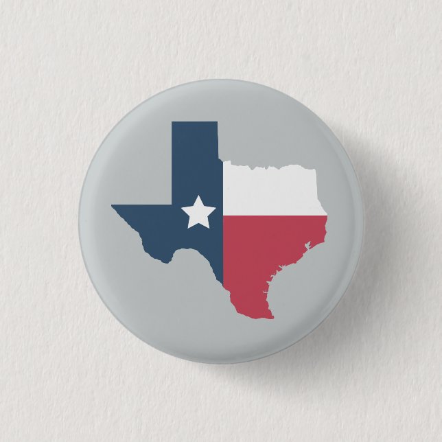 Bóton Redondo 2.54cm Estado de Texas - Pin da bandeira (Frente)