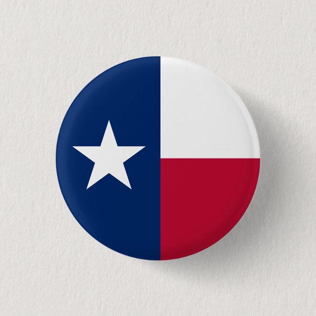 Bóton Redondo 2.54cm Estado do Texas Flag EUA (Frente)