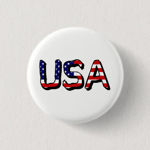 Bóton Redondo 2.54cm Estados Unidos sobrepostos na US Flag pbcn