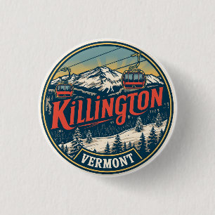 Bóton Redondo 2.54cm Estância de esqui KILLINGTON Vermont montanhas