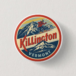 Bóton Redondo 2.54cm Estância de esqui KILLINGTON Vermont montanhas vin