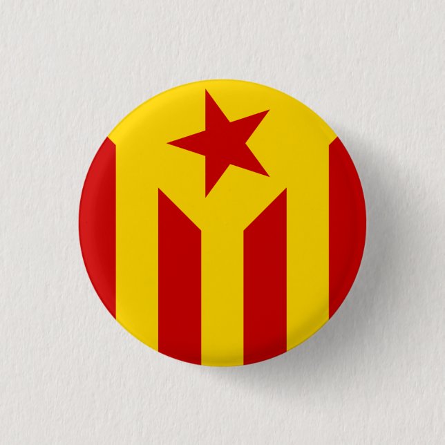 Bóton Redondo 2.54cm Estelada (versão vermelha) (Frente)