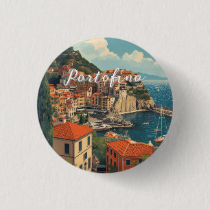 Bóton Redondo 2.54cm Estilo Vintage Portofino Genova Itália