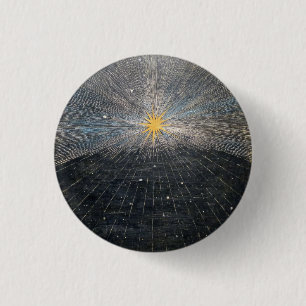 Bóton Redondo 2.54cm Estrela Amarela Abstrata Explosão Mística Celestia