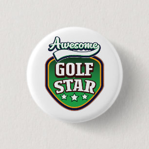 Bóton Redondo 2.54cm Estrela de Golfe Incrível 