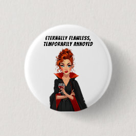 Bóton Redondo 2.54cm Eternamente, Vampiro Sass