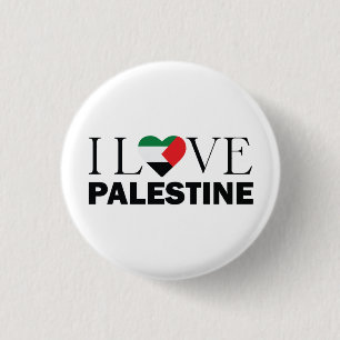 Bóton Redondo 2.54cm Eu adoro a Palestina personalizada