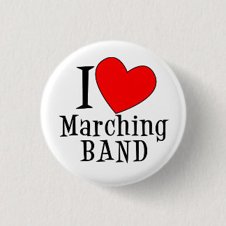 Bóton Redondo 2.54cm Eu amo a BANDA Marcial