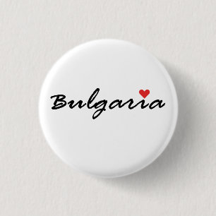 Bóton Redondo 2.54cm Eu amo a Bulgária