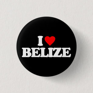 BÓTON REDONDO 2.54CM EU AMO BELIZE