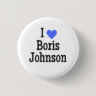 Bóton Redondo 2.54cm Eu Amo Boris Johnson