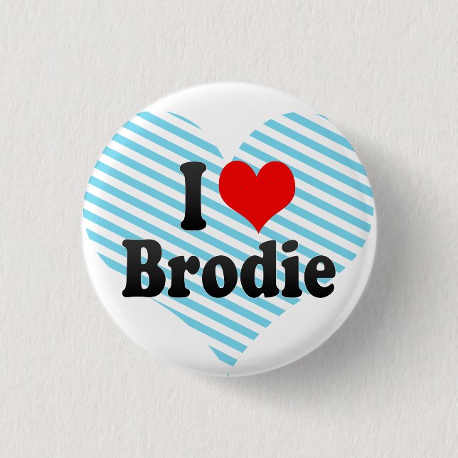 Bóton Redondo 2.54cm Eu amo Brodie (Frente)