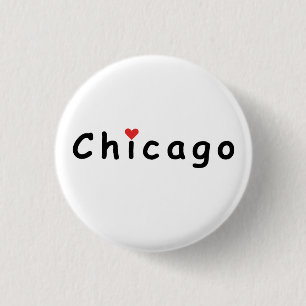 Bóton Redondo 2.54cm Eu amo Chicago