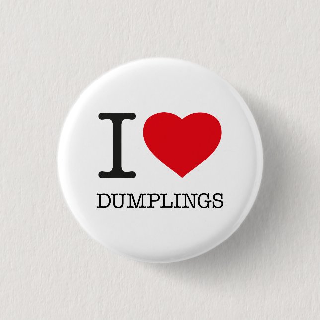 BÓTON REDONDO 2.54CM EU AMO DUMPLING (Frente)