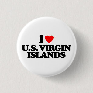 BÓTON REDONDO 2.54CM EU AMO E.U. VIRGIN ISLANDS