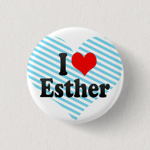Bóton Redondo 2.54cm Eu amo Esther