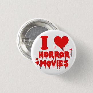 Bóton Redondo 2.54cm Eu Amo Filmes De Horror Malditos Halloween