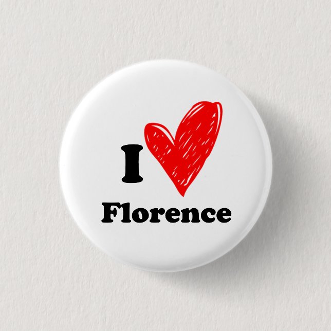 Bóton Redondo 2.54cm Eu amo Florence (Frente)