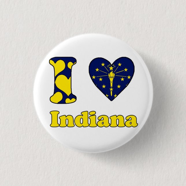 Bóton Redondo 2.54cm Eu amo Indiana (Frente)