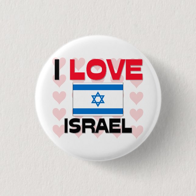 Bóton Redondo 2.54cm Eu amo Israel (Frente)