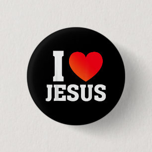 Bóton Redondo 2.54cm Eu Amo Jesus