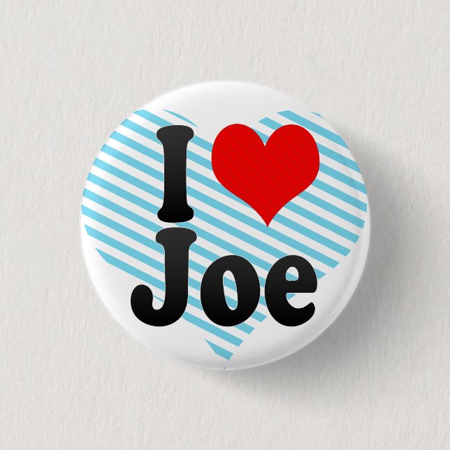 Bóton Redondo 2.54cm Eu amo Joe (Frente)