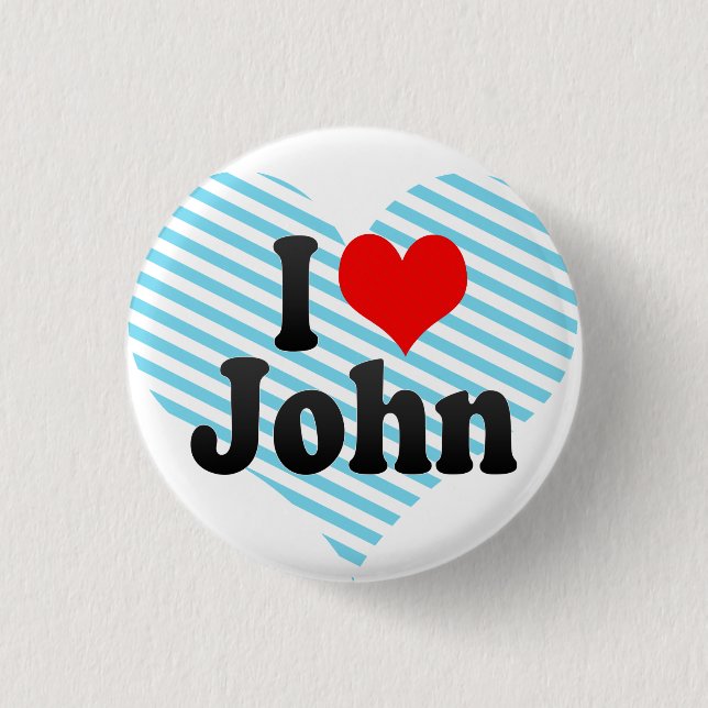 Bóton Redondo 2.54cm Eu amo John (Frente)