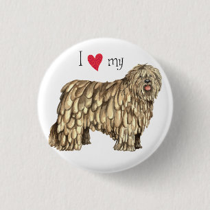 Bóton Redondo 2.54cm Eu amo meu Bergamasco