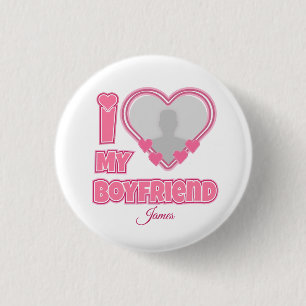 Bóton Redondo 2.54cm Eu Amo Meu Namorado Personalizado – Adicionar Foto
