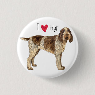 Bóton Redondo 2.54cm Eu amo meu Spinone Italiano