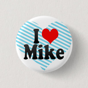Bóton Redondo 2.54cm Eu amo Mike