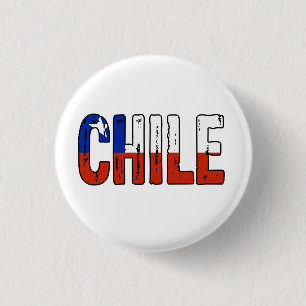 Bóton Redondo 2.54cm Eu amo o Chile