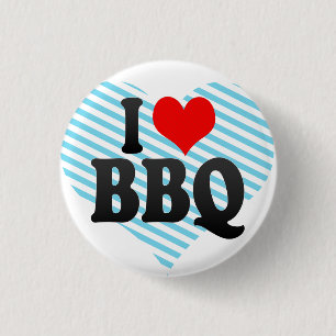 Bóton Redondo 2.54cm Eu amo o CHURRASCO