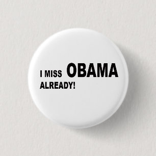 Bóton Redondo 2.54cm Eu falto Obama já!