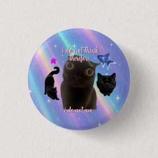 Bóton Redondo 2.54cm Eu não penso sacola tote meme de gato