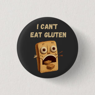 Bóton Redondo 2.54cm Eu não posso comer Gluten